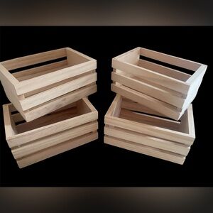 New Bundle of 6 Mini Wooden Boxes For Crafts